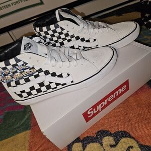 Supreme Checkered High-Top Sneakers - FW2019 - Supreme Vans